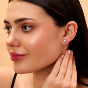 2.06 CTW Round Lab-Grown Diamond Stud Earrings in 14K White Gold – IGI Certified